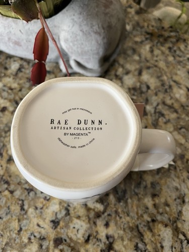 Rae Dunn Magenta WALK IN FAITH Floral Ceramic Coffee Mug -pink Interior - Picture 5 of 5