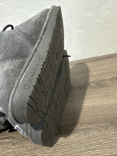 BEARPAW Botas Kerri Gamuza y Lana Bota con Cordones Talla 8 Gris Cálido - Imagen 7 de 11