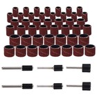  51 Pcs Drum Sander Set Rotary Tool Accessories Kit Sanding Band Mandrel
