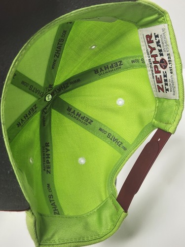 Gorra Alabama Crimson Tide NCAA Zephyr Script verde neón con cierre a presión totalmente nueva - Imagen 11 de 12