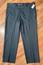 Perry Ellis Portfolio Men's 40x32 Black Classic Fit Travel Luxe Dress Pants NWT