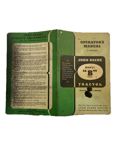 Libretto Manuale Operatore Trattore John Deere B OMR2005 - Foto 3 di 9