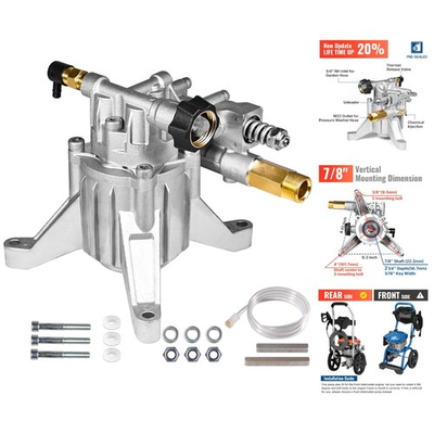 #ad Maintenance Free 3000 PSI Pressure Washer Pump Fit for Honda Ryobi amp; More $108.95
