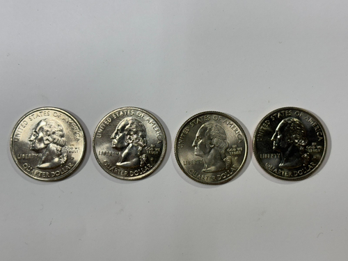 Lot of 4 1999 D Washington Quarters colored 4 Maps. Beautiful ! comes in Assay! - Picture 2 of 4
