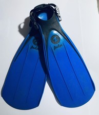 Aqua Lung Deep Sea Pulse Scuba Diving Swim Fins Open Heel Blue  Black SZ Medium