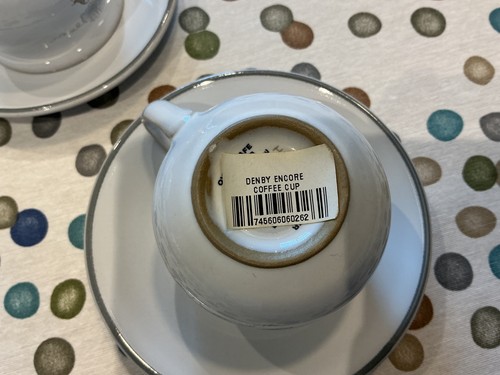 DENBY ENCORE SET OF 4 ESPRESSO CUPS & SAUCERS STONEWARE TABLEWARE BNWT - Picture 8 of 16