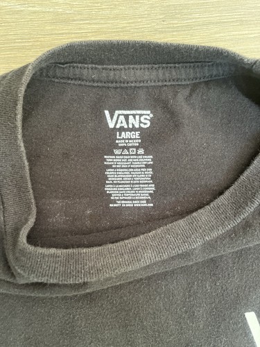 VANS Off the Wall Youth Large Graphic Long sleeve Black 100% Cotton - Picture 3 of 4