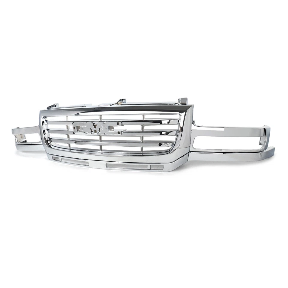 Chrome Front Grille Assembly For 2003-2007 GMC Sierra 2500 3500 HD 19130795 NEW - Image 4 of 4