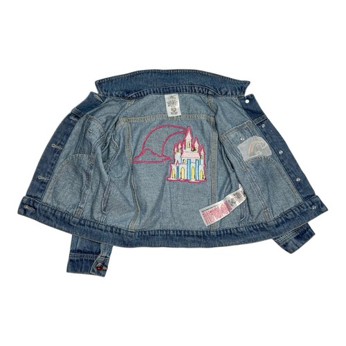 Disney Jean Denim Jacket Girls Size 4 Magic Kingdom Castle Rainbow - Picture 9 of 13