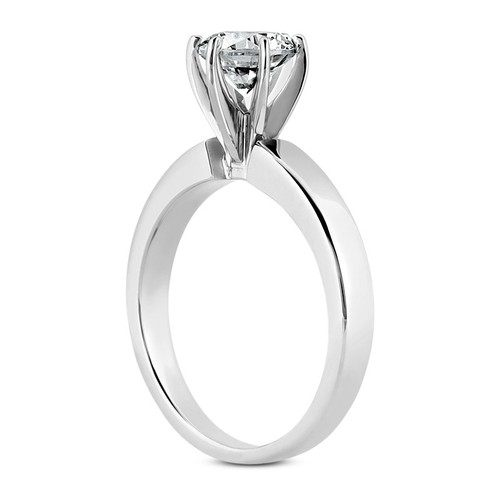 4 1/2ct F SI3 Round Natural Diamond 950 Plat. Classic Solitaire Engagement Ring - Picture 7 of 9