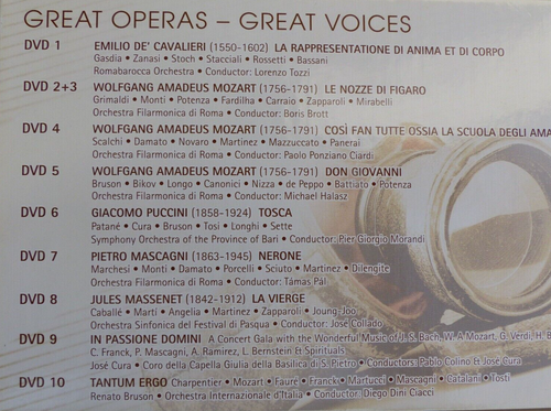 ·•●NEU/OVP • 10 DVD • Great Operas - Great Opera Voices - Bild 3 von 3