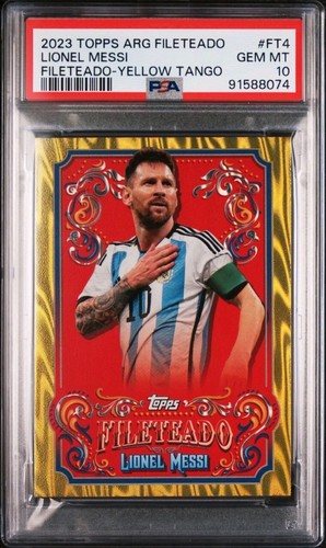 2023 Topps Arg Fileteado Lionel Messi Yellow Tango PSA 10🌟 - Picture 1 of 6