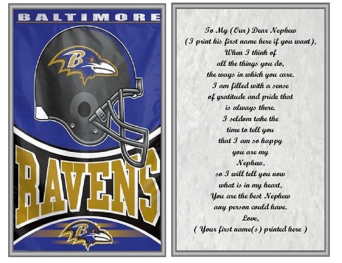 Regalo personalizado de cumpleaños, día del padre, día de San Valentín o Navidad de sobrino de la NFL - Imagen 4 de 33