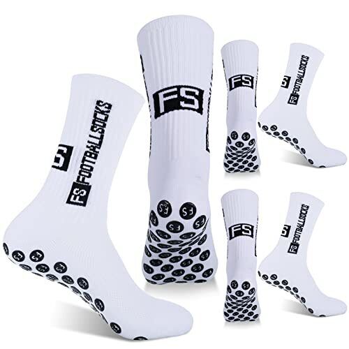 3 Pairs Non Slip Sport Soccer Socks anti Slip Football Grip Socks Unisex - Picture 4 of 7