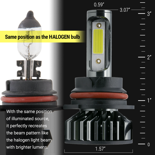 Kit de bombillas de faros LED Syneticusa 9007 6000K blancas bombillas de haz alto bajo - Imagen 2 de 10