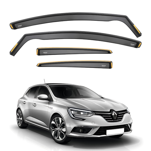 ISPEED Wind Deflectors for Renault Megane MK4 2016-2024 5-Door Hatchback 4pc Set - Picture 2 of 10