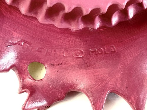 Vintage RARE Ceramic Pink Purple Holly Leaf Christmas Tree Atlantic Mold 16 x 17 - Picture 23 of 24