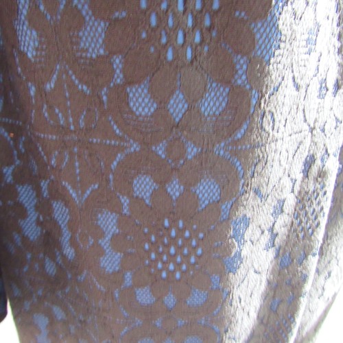 Cappotto donna pizzo nero blu 18 soprabito 18 bottoni foderati a pressione misto cotone - Foto 7 di 12