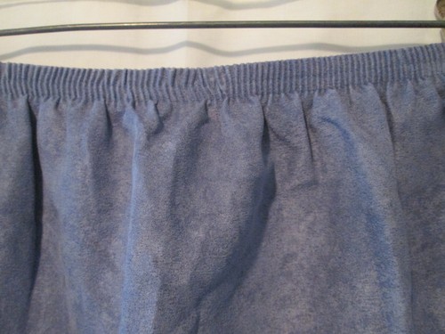 Maggie Sweet Medium Blue Purple Faux Suede A-Line Skirt - Picture 4 of 6
