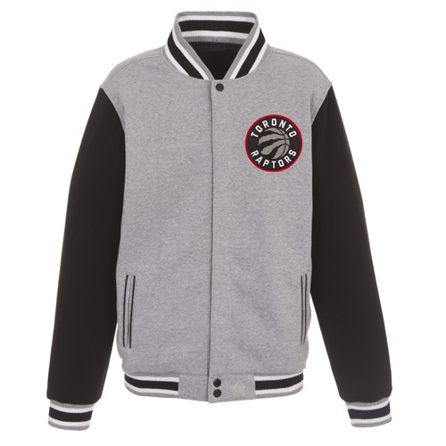 Chaqueta polar a presión completa reversible de los Toronto Raptors de la NBA logotipos bordados JHD - Imagen 3 de 6
