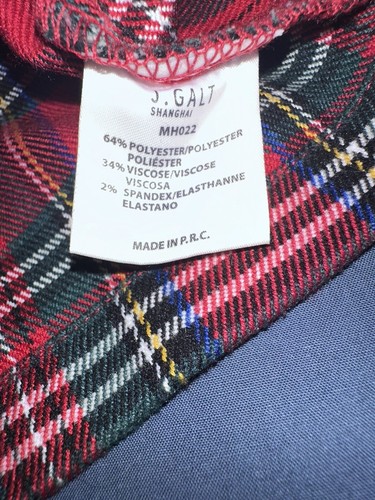 John Craft Skirt, Girl's Size 13, Red Blue Yellow, Plaid, Mini, Zipper - Picture 4 of 4