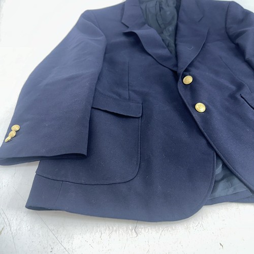 David Taylor Blazer Suit Jacket Size 42R Navy Blue With Gold Buttons - Picture 2 of 13