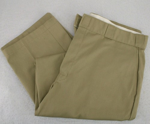 Vtg DICKIE'S Beige Khaki Flat Front Chinos Work Pa