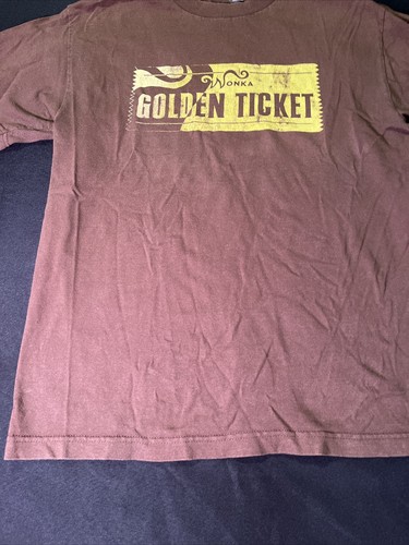 MAKE AN OFFER Vintage Willy Wonka Golden Ticket T shirt Size M Medium - Picture 4 of 18
