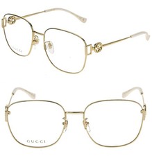 GUCCI 1209 Gold Metal Logo Retro Eyeglasses GG1209O Optical frame 002 57mm