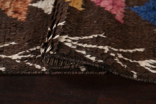 Thick-Plush Moroccan Berber Geometric Handmade WOOL Runner Rug 2' 6'' x 12' 5'' - Picture 11 of 12