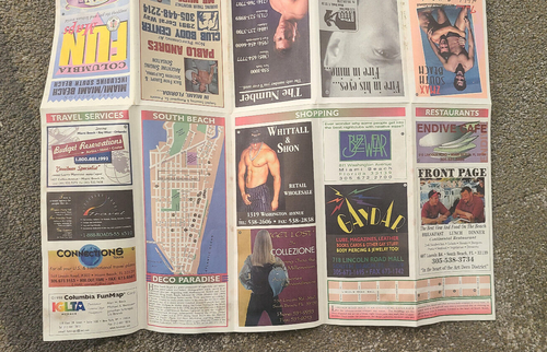 Columbia Fun Maps LGBTQ 1998 Miami South Beach Florida - Gay Lesbian History USA - Picture 6 of 6