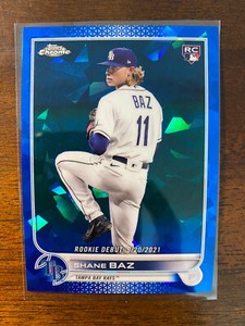 2022 Topps Chrome Update Sapphire Shane Baz #US240 RC Rookie Debut Rays