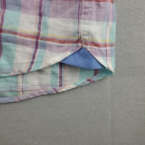 Tommy Bahama Men's Button Up Shirt Madras Plaid Long Sleeve 100% Linen Size XL - Picture 4 of 6