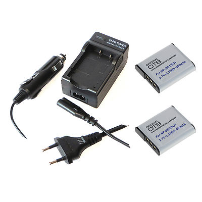 2x Akku und Ladegerät für Sony Cyber-shot DSC-W170 DSC-W200 DSC-W210 DSC-W215