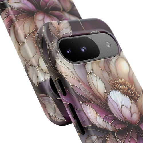 Magnolia Flower Phone Case, Faux Mother of Pearl Floral Cover | X160 - 第 137/271 張圖片