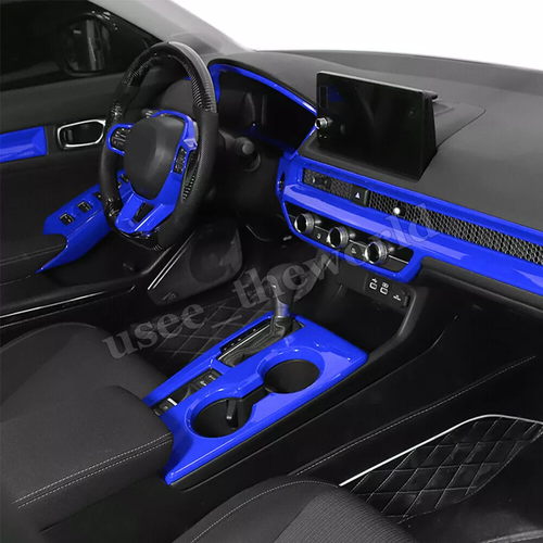 Cubierta de panel de salida de ventilación de aire trasero azul para Honda Civic 11ª generación 2022-2025 - Imagen 9 de 11