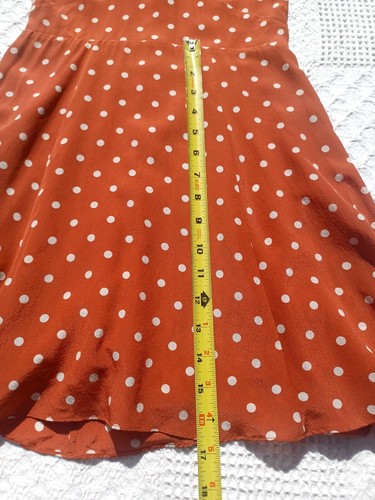 Realisation Par 100% Silk Mini Kate Dress Polka Dot Sexy Layered Deep V-Neck XS - Picture 11 of 19