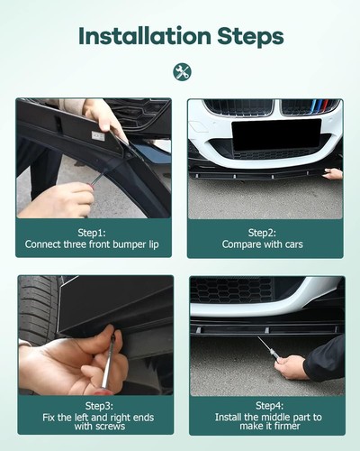 Alerón labial divisor línea S línea S para Audi A4 S4 RS4 B8 B9 2016-21 sedán parachoques delantero - Imagen 3 de 5
