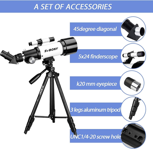 SV501P Astronomy Telescopes for Adults, 70Mm Aperture 400Mm Astronomy Refractor - Picture 5 of 12