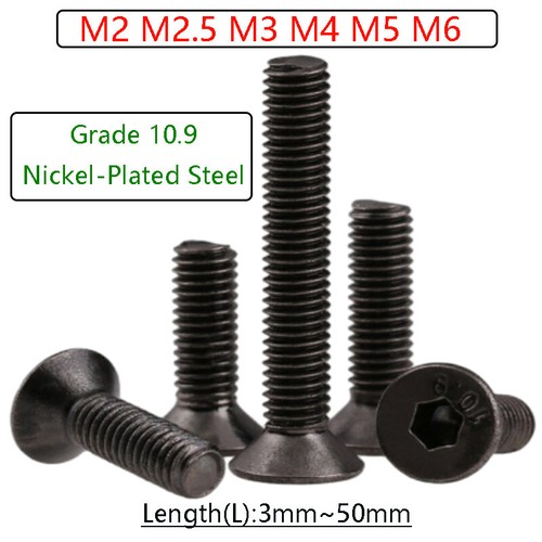 Countersunk Head Allen Key Screw Grade 10.9 Steel Flat Head Hex Socket Bolts - Picture 1 of 61