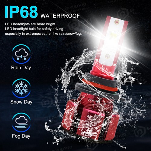 Hi/Lo Beam H1+9005 LED Headlight Light Bulbs 6000K For Nissan Altima 2006-2005 - Picture 6 of 16