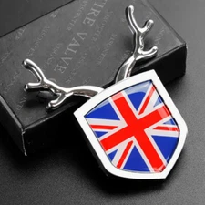 ABS Chrome Union Jack UK Flag Car Trunk Rear Fender Emblem Badge Decal Sticker