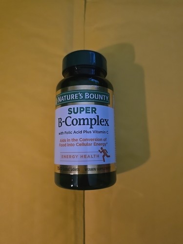Nature's Bounty Super B-Complex Folic Acid Vitamin C 150 Tablets - Exp 07/2027 - Picture 1 of 2
