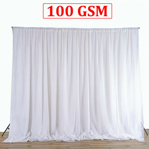 Cortinas de fondo para escenario de fiesta de boda fondo de fotografía cortinas de poliéster - Imagen 10 de 35