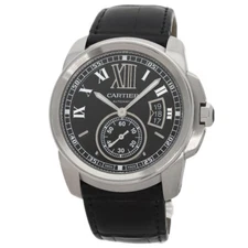 CARTIER Calibur de Cartier Watches W7100014 Stainless Steel/Leather mens