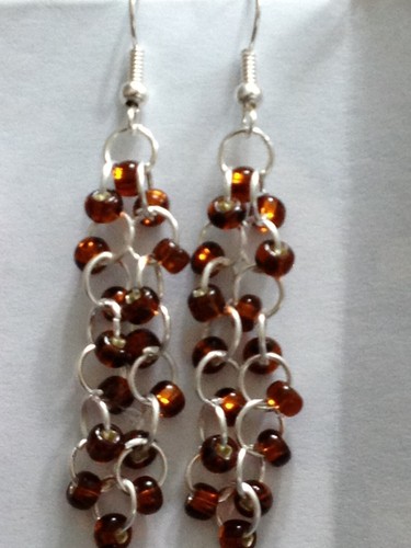 Preciosos Preciosos Pendientes Colgantes de Cuentas de Vidrio Checo en Plata Esterlina Multicolor - Imagen 4 de 17