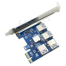 PCIe 1 to 4 PCI express 16X slots Riser Card PCI-E 1X to External 4 PCI-e Slot