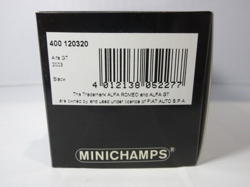 1:43 MINICHAMPS Alfa Romeo Alfa GT 2003 Black Die Cast Model Car - Picture 15 of 16
