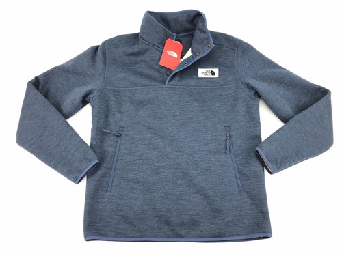 The North Face Mens Sherpa Patrol 1/4 Snap Shady Blue Pullover Sweater Size S - Picture 1 of 3