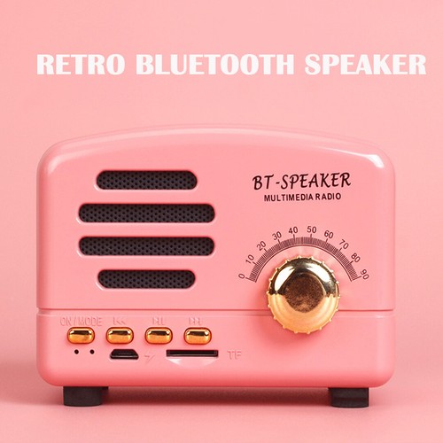 Retro Mini Altoparlante Bluetooth Portatile Wireless Radio Scheda Altoparlante Regalo Creativo - Foto 2 di 17